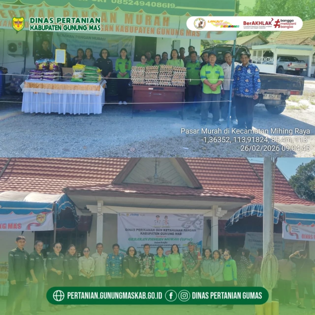 Dinas Pertanian Gumas Turut Berpartisipasi pada Kegiatan Gerakan Pangan Murah